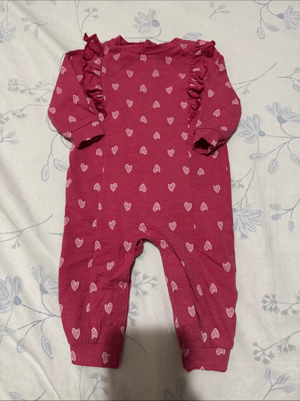 ⭐️Splendid Baby Heart Long Sleeve Jumpsuit (Size: 0-3M)